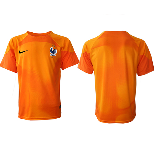 Tanie Strój piłkarski Francja Bramkarskie Koszulka Podstawowej MŚ 2022 Krótkie Rękawy